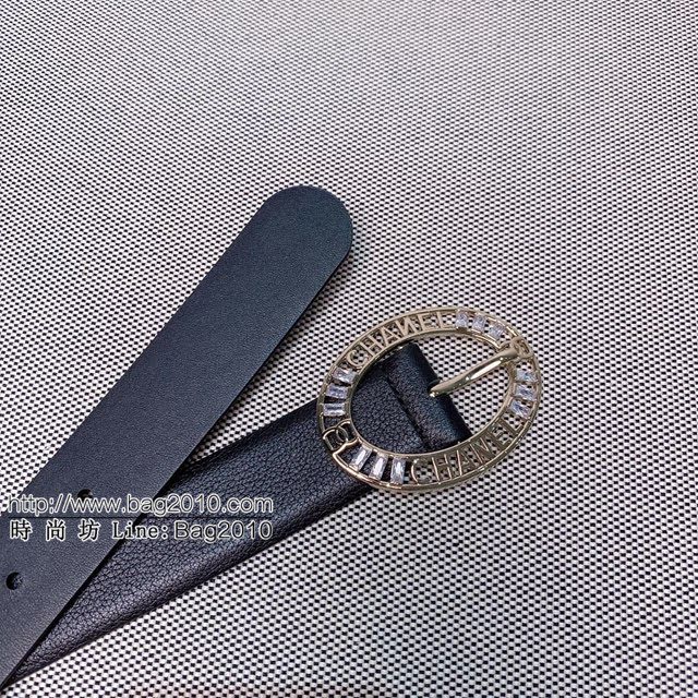 Chanel女士皮帶 香奈兒雙C時尚腰帶  jjp1901